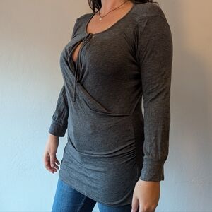 Dressy gray blouse